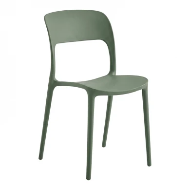 Zanna stackable chair pakoworld pp dark olive green 40x53x78cm
