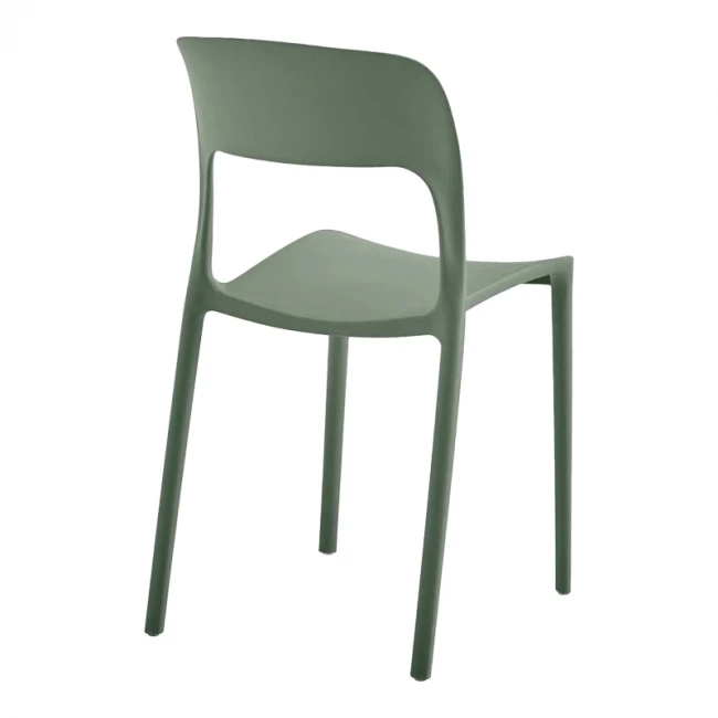 Zanna stackable chair pakoworld pp dark olive green 40x53x78cm