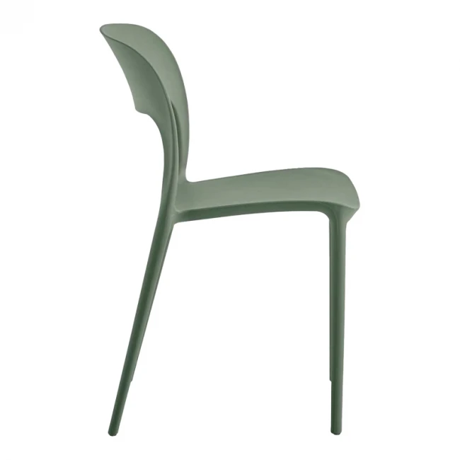 Zanna stackable chair pakoworld pp dark olive green 40x53x78cm