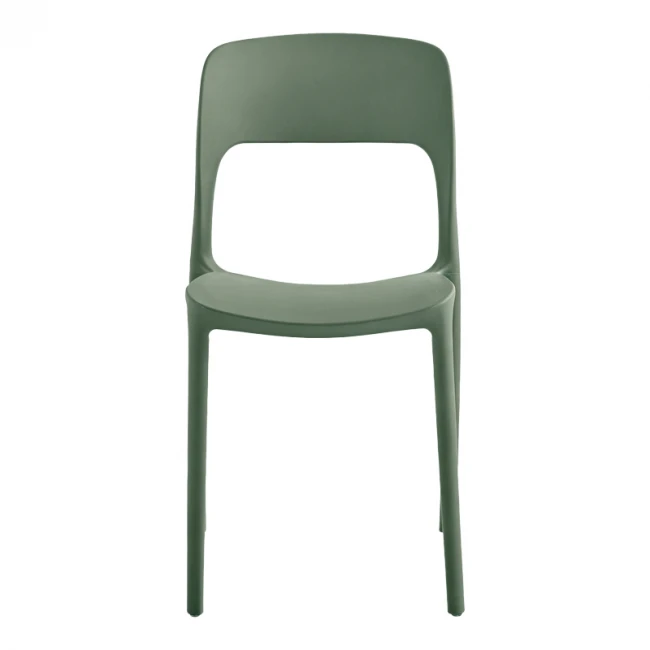 Zanna stackable chair pakoworld pp dark olive green 40x53x78cm