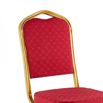 Hilton pakoworld stackable conference chair fabric red-metal gold 45x51x96cm