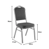 Hilton pakoworld stackable conference chair fabric red-metal gold 45x51x96cm