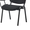 Καρέκλα συνεδρίου με αναλόγιο Lector pakoworld μαύρο 54x54x78εκ