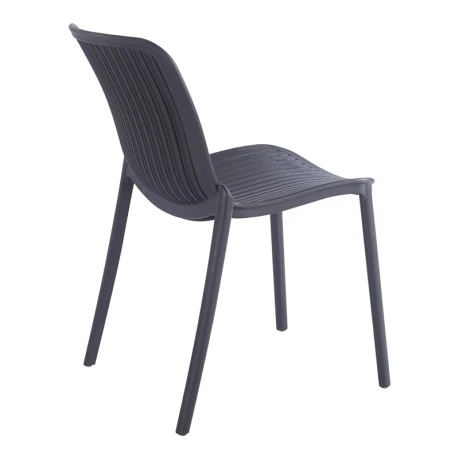 Teragi stackable chair pakoworld pp with UV protection anthracite 58x43.5x82cm
