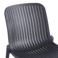 Καρέκλα Teragi στοιβαζόμενη pakoworld pp με UV protection ανθρακί 58x43.5x82εκ