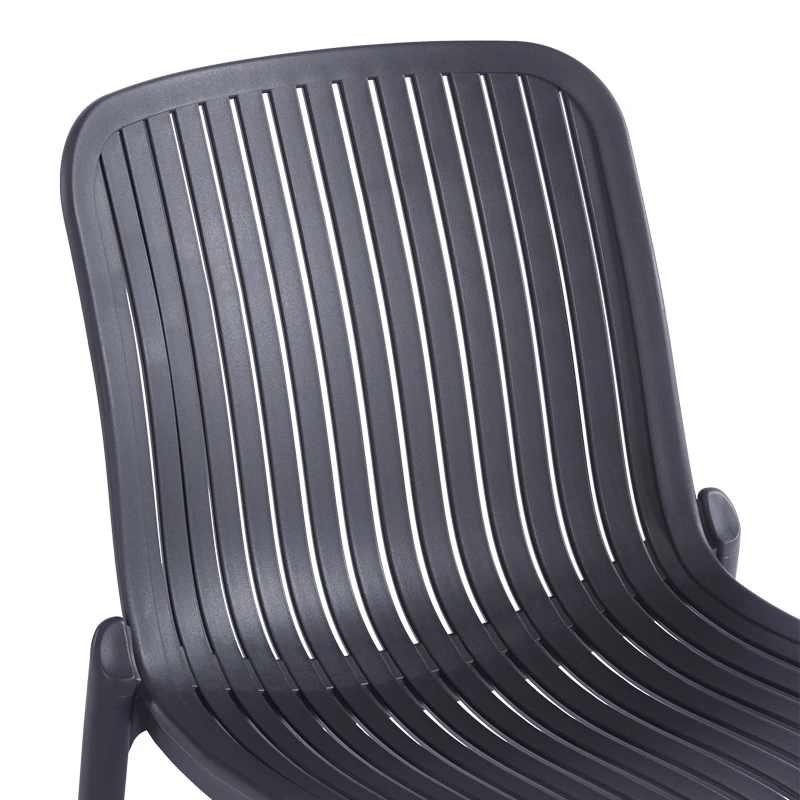 Καρέκλα Teragi στοιβαζόμενη pakoworld pp με UV protection ανθρακί 58x43.5x82εκ