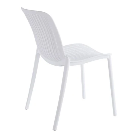 Teragi stackable chair pakoworld pp with UV protection white 58x43.5x82cm