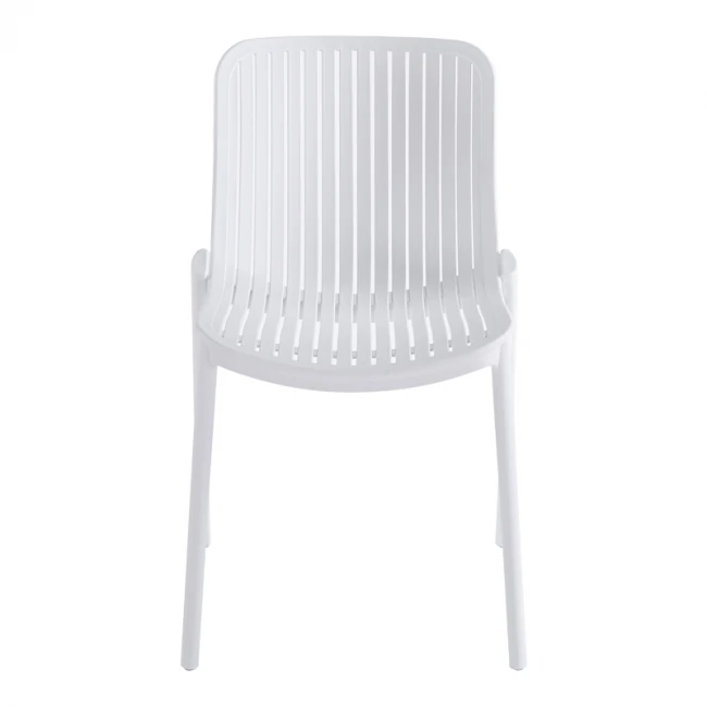 Καρέκλα Teragi στοιβαζόμενη pakoworld pp με UV protection λευκή 58x43.5x82εκ