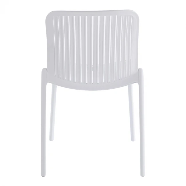 Καρέκλα Teragi στοιβαζόμενη pakoworld pp με UV protection λευκή 58x43.5x82εκ