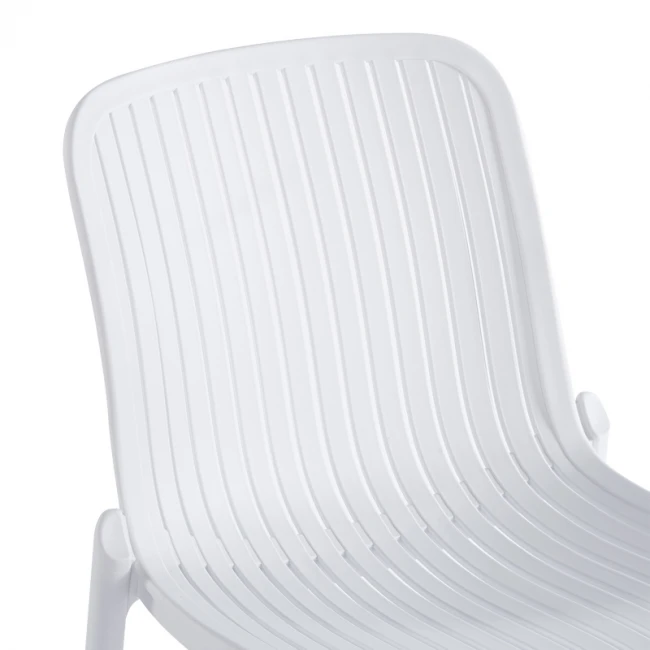Καρέκλα Teragi στοιβαζόμενη pakoworld pp με UV protection λευκή 58x43.5x82εκ