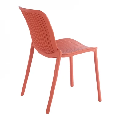 Teragi stackable chair pakoworld pp with UV protection terracotta 58x43.5x82cm