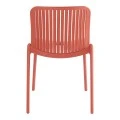 Καρέκλα Teragi στοιβαζόμενη pakoworld pp με UV protection terracotta 58x43.5x82εκ