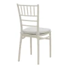 Tiffany I chair pakoworld with cushion pp in white color 39.5x46.5x87cm