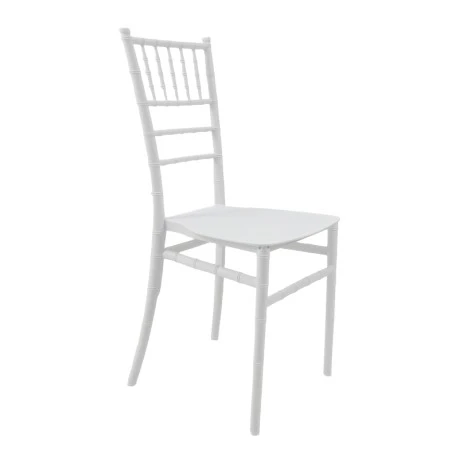 Tiffany Ι pakoworld pp chair in white shade 38.5x46.5x87cm