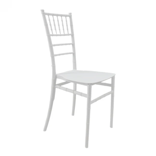 Tiffany Ι pakoworld pp chair in white shade 38.5x46.5x87cm