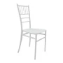 Καρέκλα Tiffany Ι pakoworld pp σε λευκή απόχρωση 38.5x46.5x87εκ