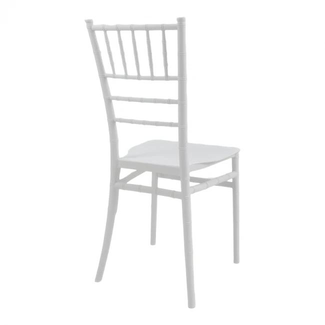 Tiffany Ι pakoworld pp chair in white shade 38.5x46.5x87cm