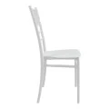 Καρέκλα Tiffany Ι pakoworld pp σε λευκή απόχρωση 38.5x46.5x87εκ