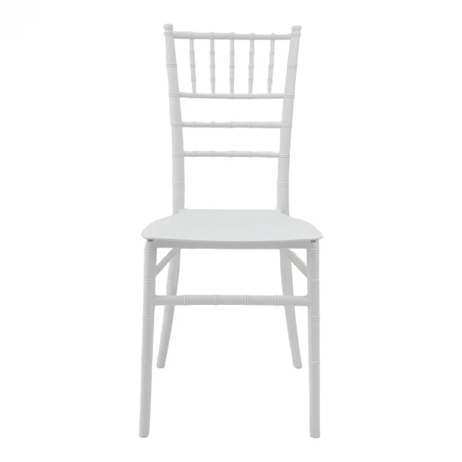 Tiffany Ι pakoworld pp chair in white shade 38.5x46.5x87cm