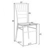 Καρέκλα Tiffany pakoworld διάφανο pc 38x38.5x88εκ