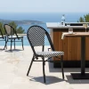 Chair Uarmin pakoworld stack black aluminum-black and white  textilene 46x57x85cm