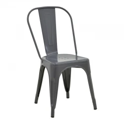 Καρέκλα Utopia pakoworld μέταλλο σε ανθρακί απόχρωση 44x44x85εκ