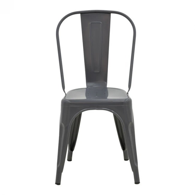 Καρέκλα Utopia pakoworld μέταλλο σε ανθρακί απόχρωση 44x44x85εκ