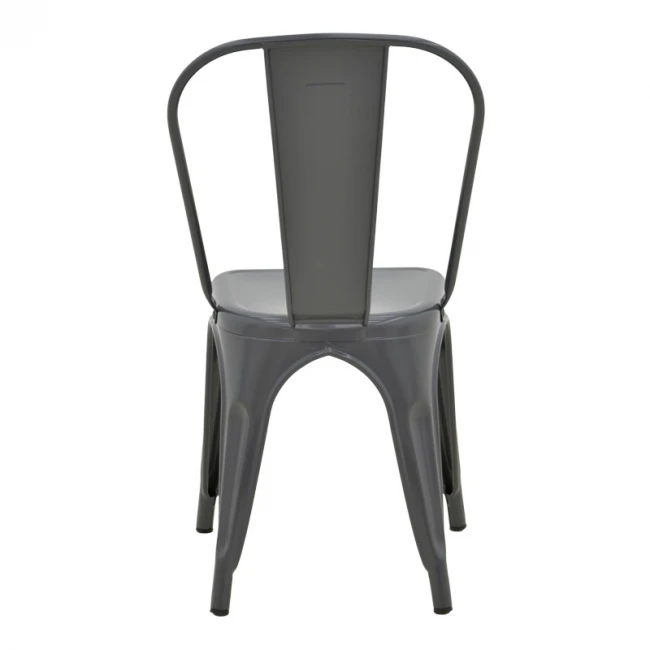 Καρέκλα Utopia pakoworld μέταλλο σε ανθρακί απόχρωση 44x44x85εκ