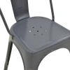 Καρέκλα Utopia pakoworld μέταλλο σε ανθρακί απόχρωση 44x44x85εκ