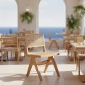 Chair Brenin pakoworld natural rubberwood 45x56x82cm