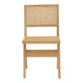 Chair Brenin pakoworld natural rubberwood 45x56x82cm