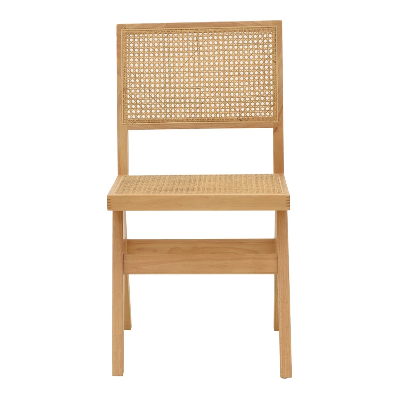 Chair Brenin pakoworld natural rubberwood 45x56x82cm