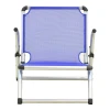 Καρεκλάκι παραλίας Plazo pakoworld αλουμίνιο-textilene σε μπλε απόχρωση 55x70x59εκ
