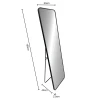 Floor mirror Jayrens Inart aluminum in silver-black 50x40x160cm