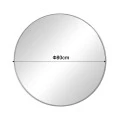 Καθρέπτης Emmett Inart ασημί αλουμίνιο Φ80x2.5εκ