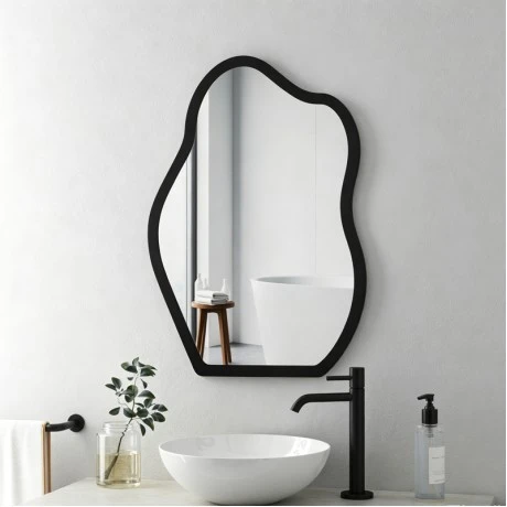 Καθρέπτης Evanthia pakoworld μαύρο MDF 36x1.2x56 εκ