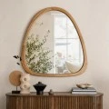 Καθρέπτης Ione pakoworld MDF σε φυσική απόχρωση 55x2,5x60 εκ