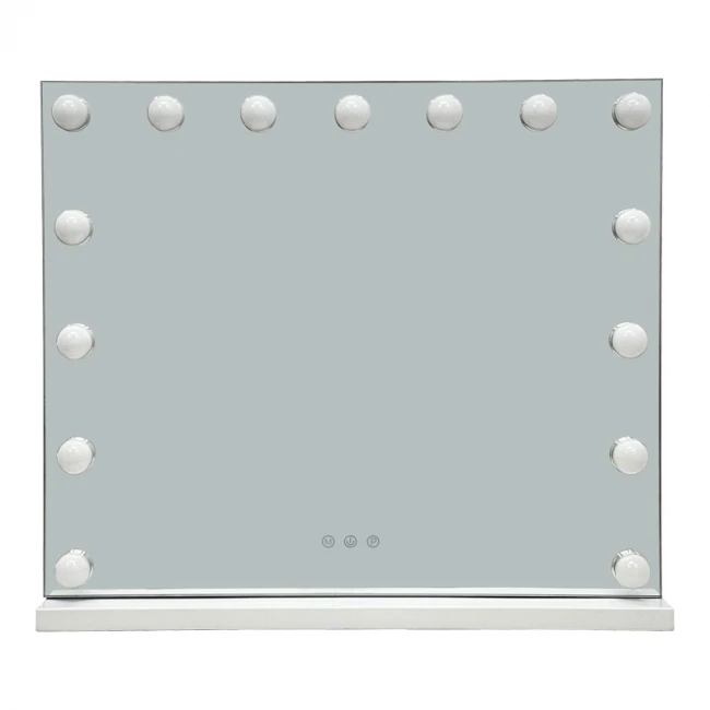 Καθρέπτης Led Hollywood pakoworld μέταλλο λευκό 60x12x52.3εκ