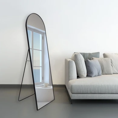 Mirror Lorens I pakoworld black aluminum 60x40x160cm