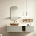 Καθρέπτης Lunaria pakoworld λευκό MDF 60x11.5x60εκ