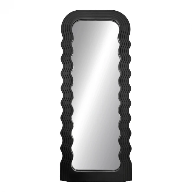 Mirror Maraya Inart black PP 46x3.2x110cm