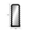 Mirror Maraya Inart black PP 46x3.2x110cm