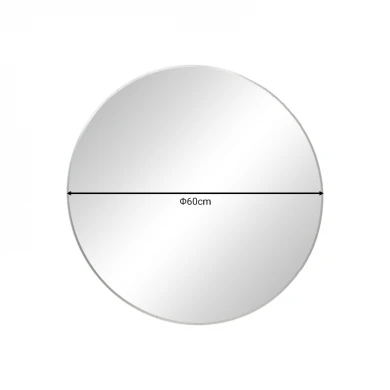 Καθρέπτης Nhaos pakoworld ασημί αλουμίνιο Φ60x2.5εκ