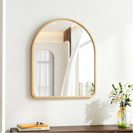 Καθρέπτης Selene pakoworld MDF σε φυσική απόχρωση 46x1.2x60 εκ