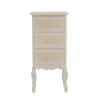 Chest of drawers Joliene Inart natural-antique white color mdf 40x34.5x82cm