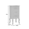 Chest of drawers Joliene Inart natural-antique white color mdf 40x34.5x82cm