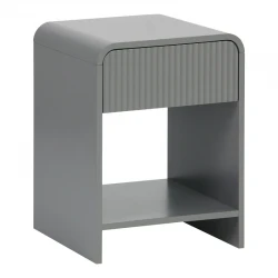 Κομοδίνο Lemperto pakoworld MDF σε γκρι απόχρωση 40x40x53εκ