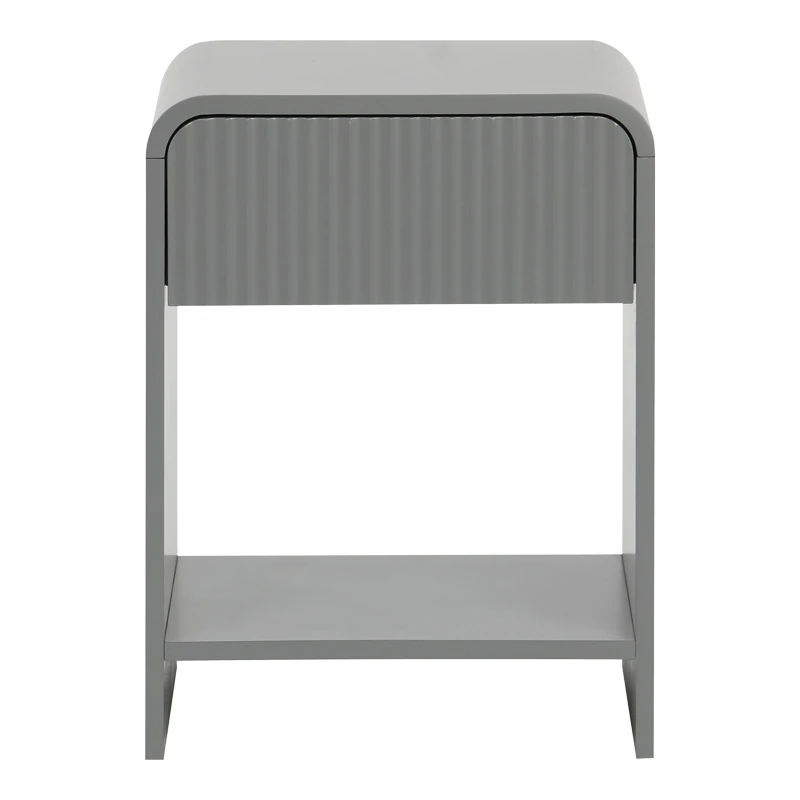 Nightstand Lemperto pakoworld MDF in grey color 40x40x53cm