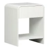 Κομοδίνο Zeplen pakoworld MDF σε λευκή απόχρωση 40x40x53εκ