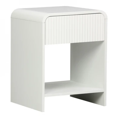 Κομοδίνο Lemperto pakoworld MDF σε λευκή απόχρωση 40x40x53εκ